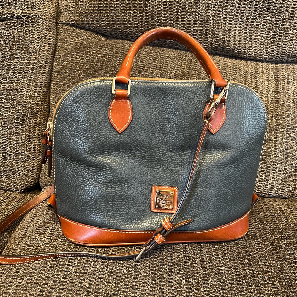 Dooney and Bourke Pebble Leather Zip Zip Satchel